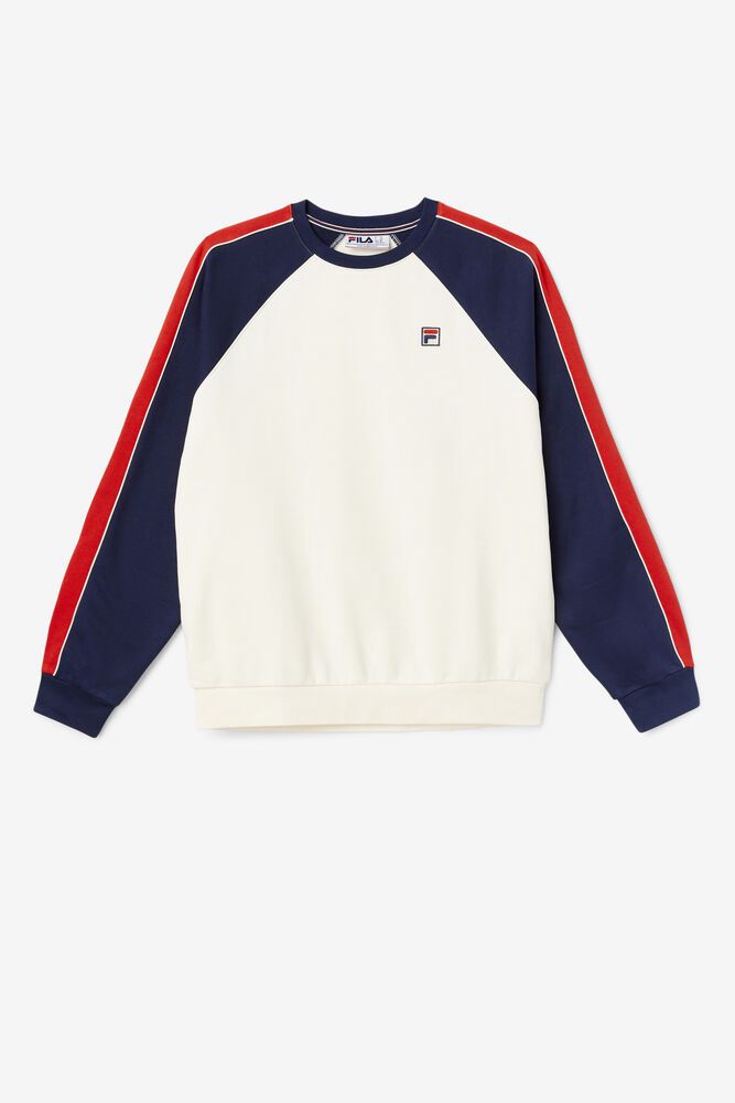 Fila Sweatshirt Mens White - Nestor Crew - Philippines 1382705-IG